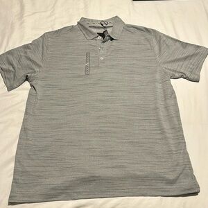 Men’s grey golf style short sleeve polo
